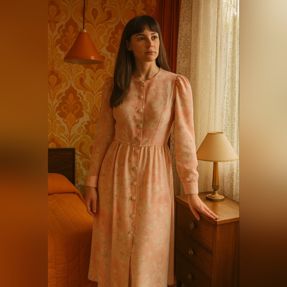 VINTAGE 70'S FLORAL DRESS - Picture 2 of 6